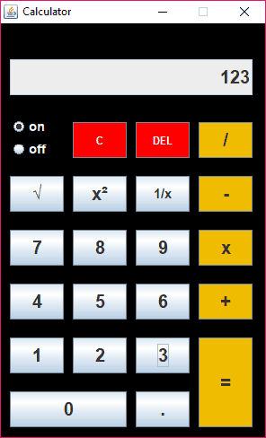 Scientific calculator program in java using netbeans